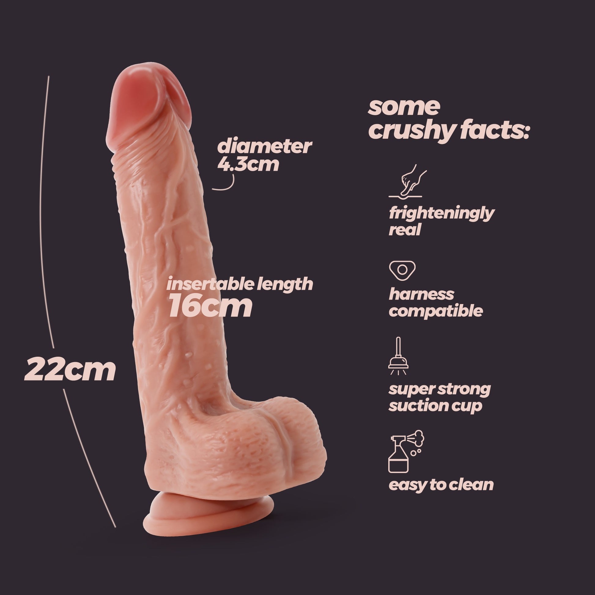 Inviktus Flesh ultrarealistinen silikonidildo Crushious