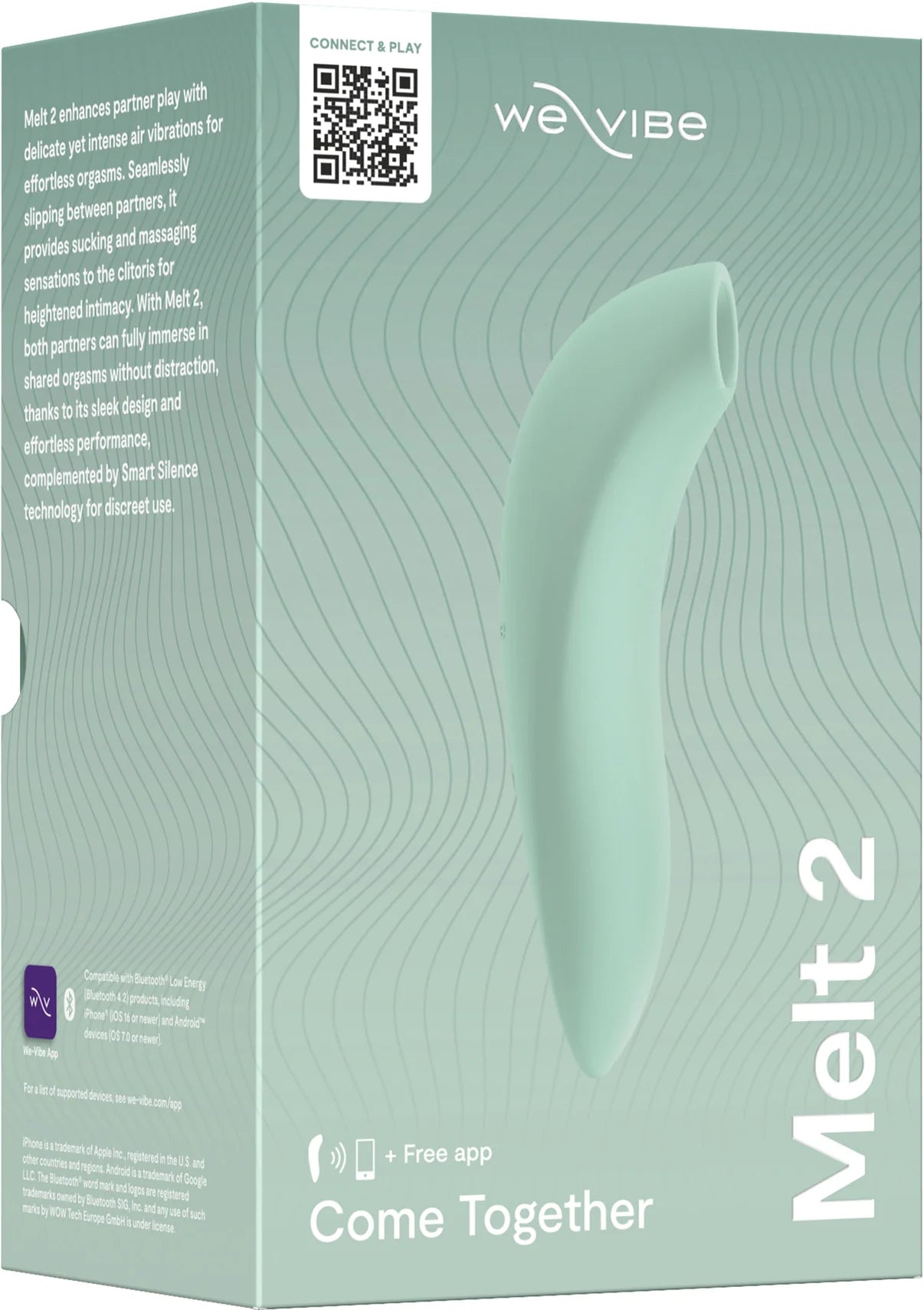 WE-VIBE | Melt 2 – Paaride kliitoristimulaator Pleasure Air ja äpi juhtimisega – Lilla / Roheline