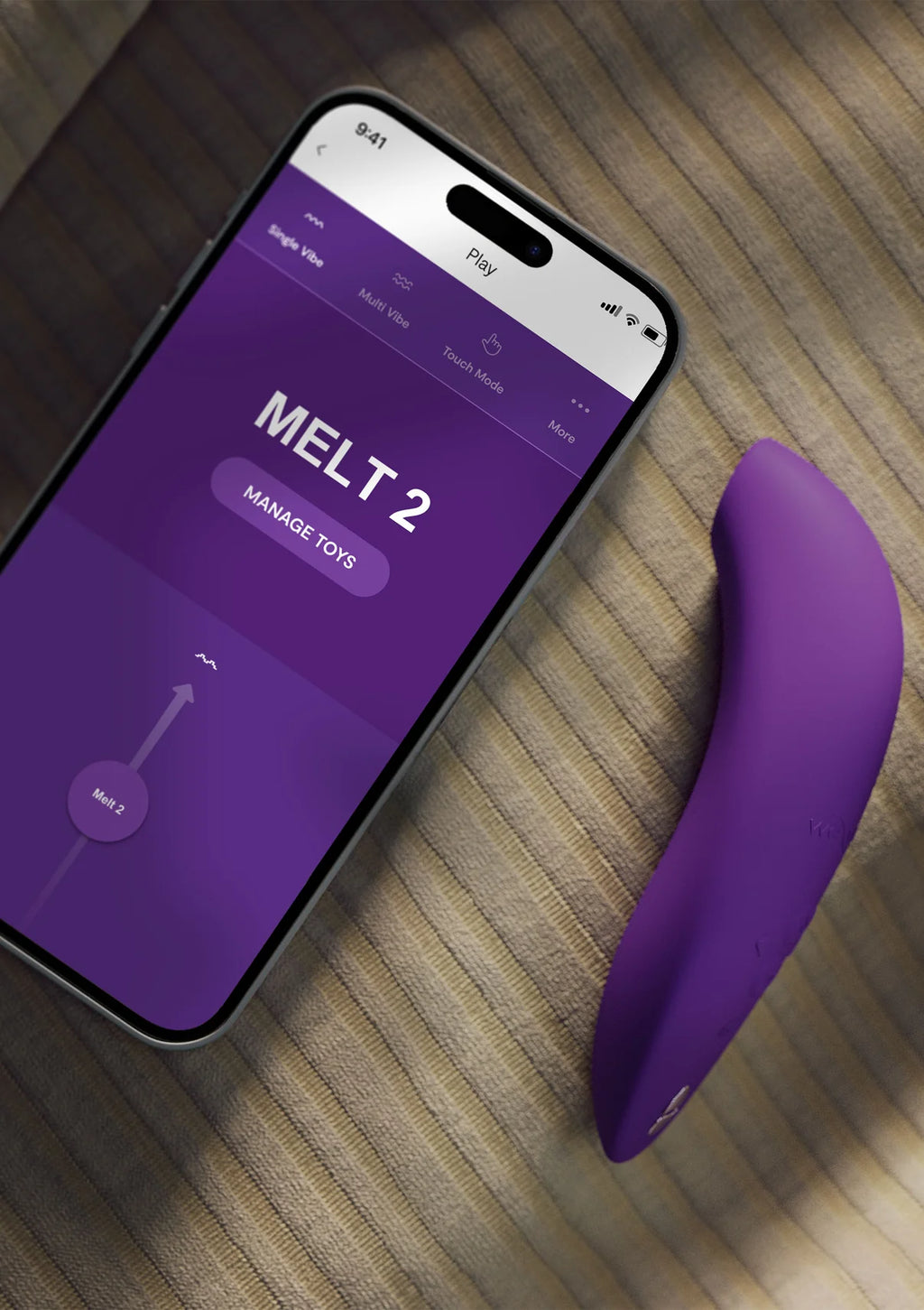 WE-VIBE | Melt 2 – Paaride kliitoristimulaator Pleasure Air ja äpi juhtimisega – Lilla / Roheline