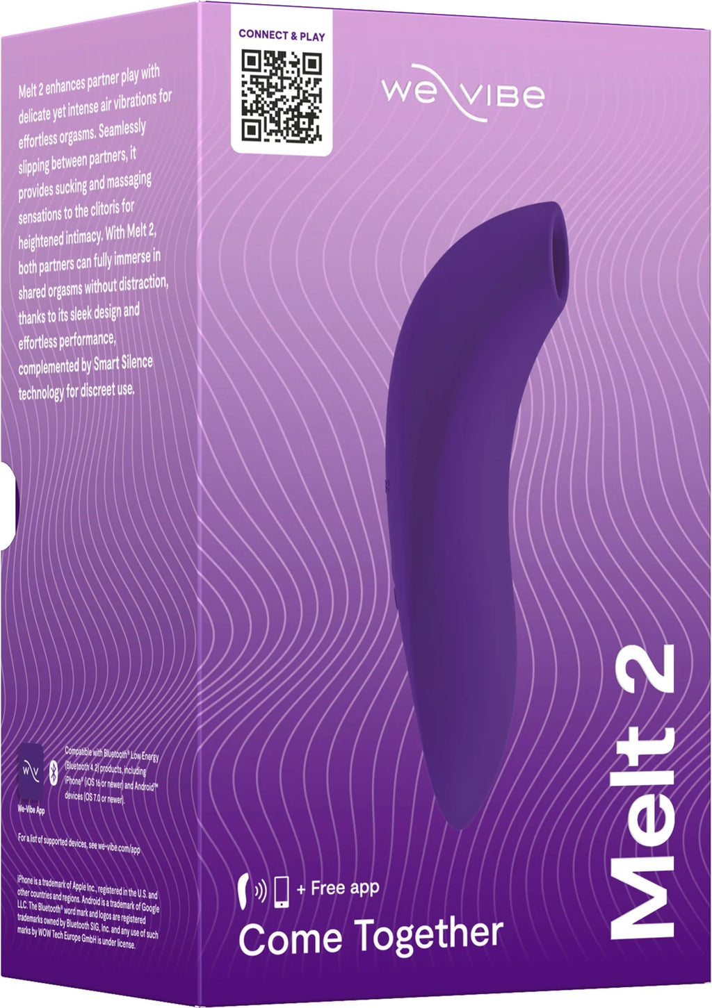 WE-VIBE | Melt 2 – Paaride kliitoristimulaator Pleasure Air ja äpi juhtimisega – Lilla / Roheline