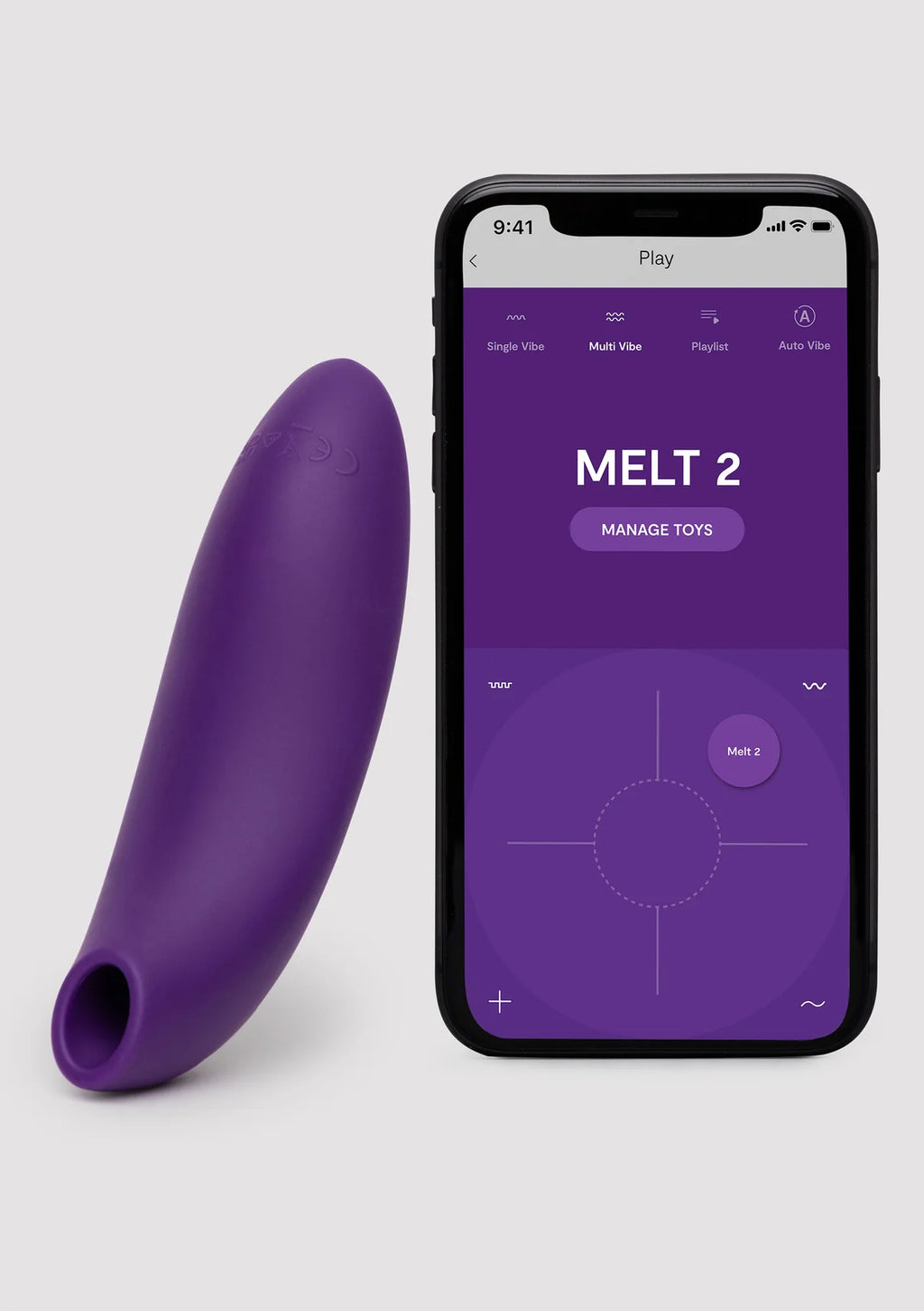 WE-VIBE | Melt 2 – Paaride kliitoristimulaator Pleasure Air ja äpi juhtimisega – Lilla / Roheline