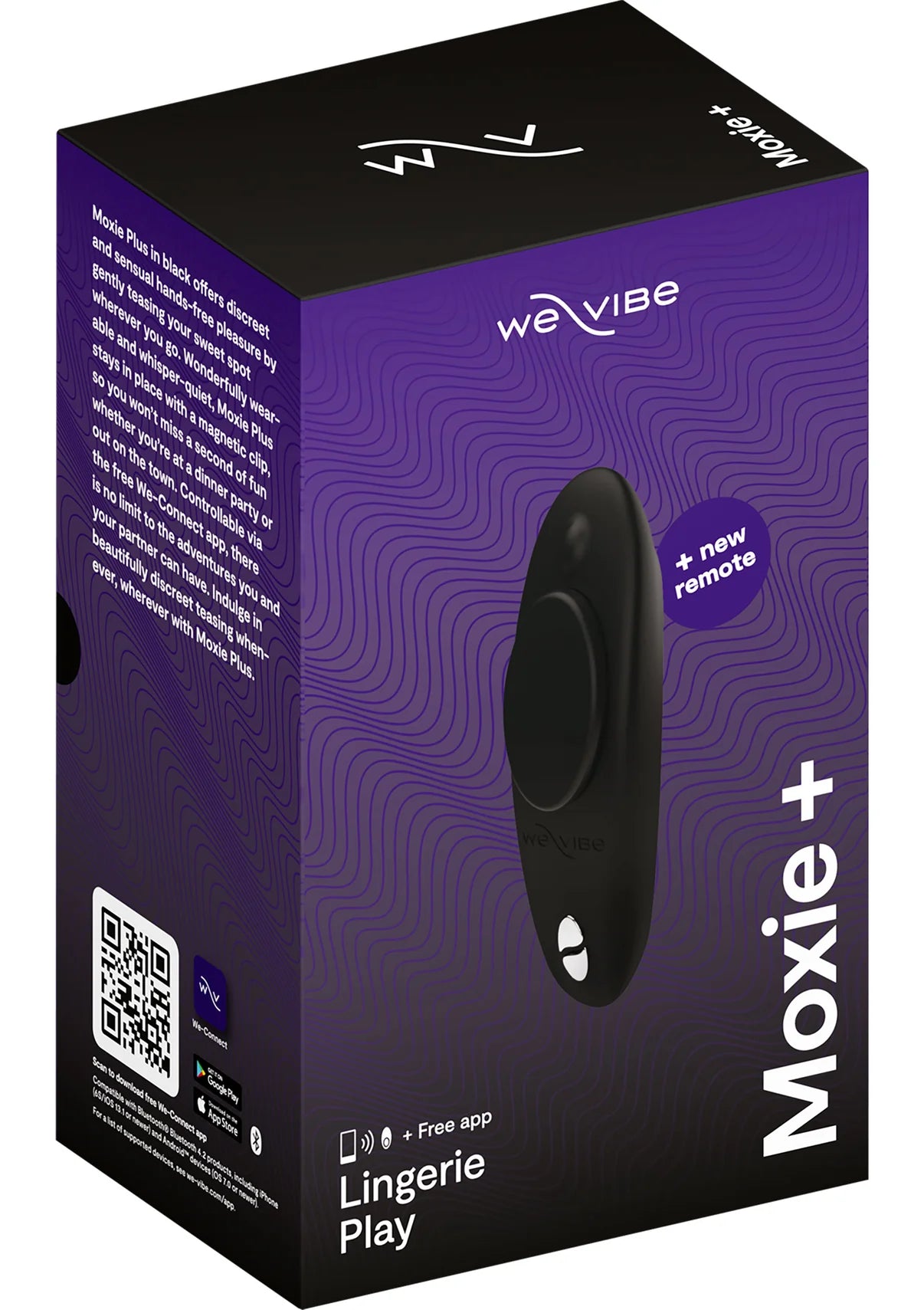 WE-VIBE | Moxie+ – Püksikuvibraator magnetkinnitusega ja äpi juhtimisega – Aqua / Must