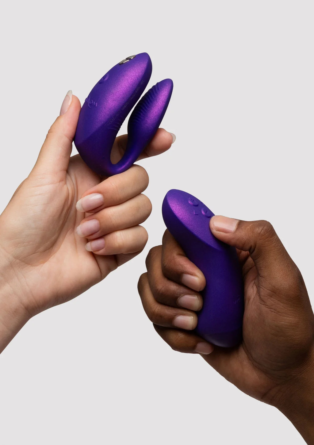 WE-VIBE | Chorus Pro – Paaride vibraator 3 mootoriga ja Haptic Squeeze puldiga – Must / Roosa / Lilla