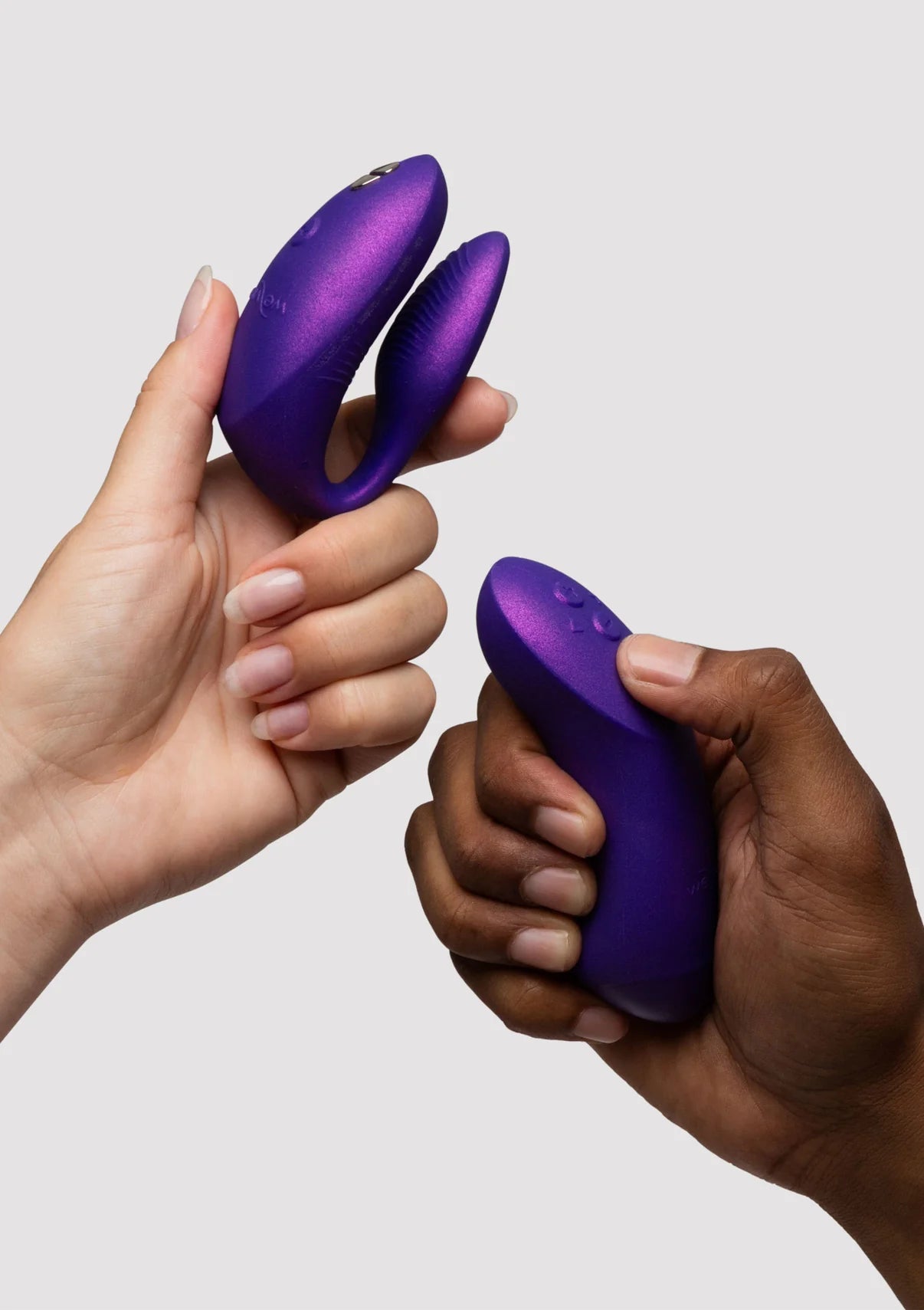 WE-VIBE | Chorus Pro – Paaride vibraator 3 mootoriga ja Haptic Squeeze puldiga – Must / Roosa / Lilla