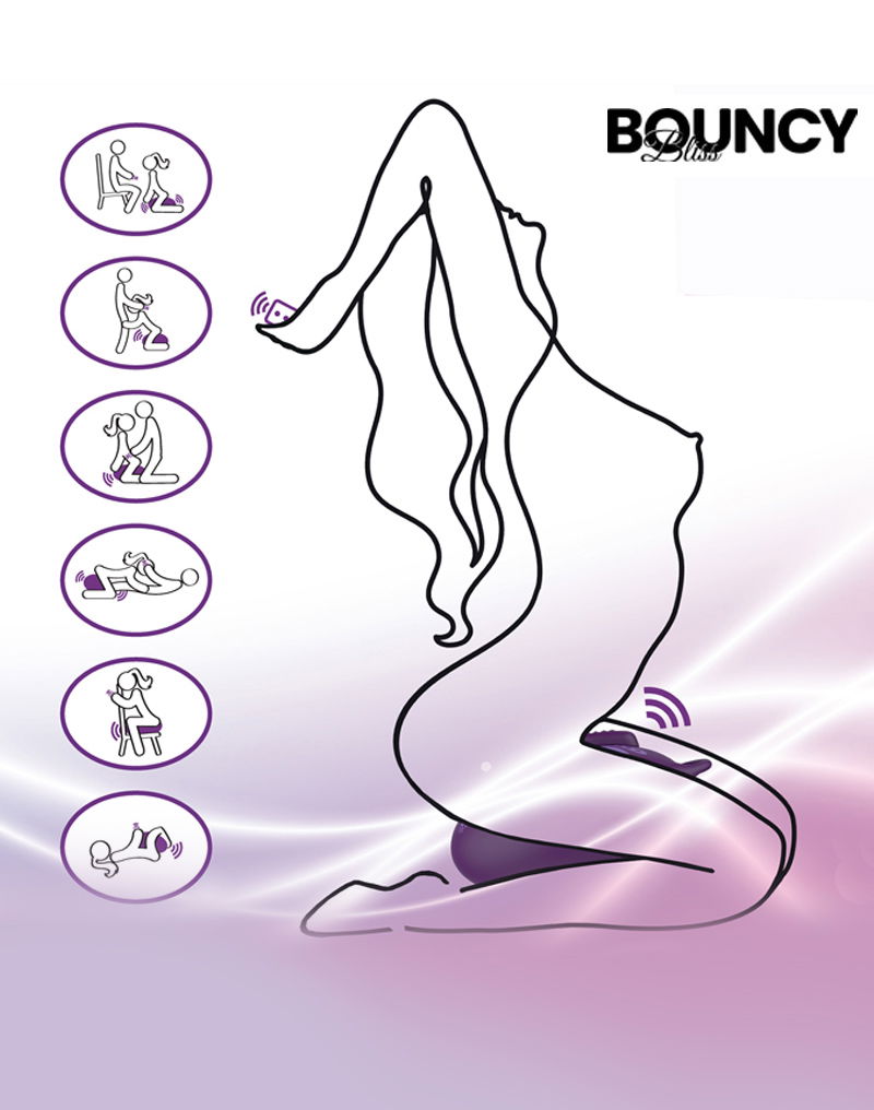 Bouncy Bliss – Flow päälleistuttava vibraattori (Violetti)