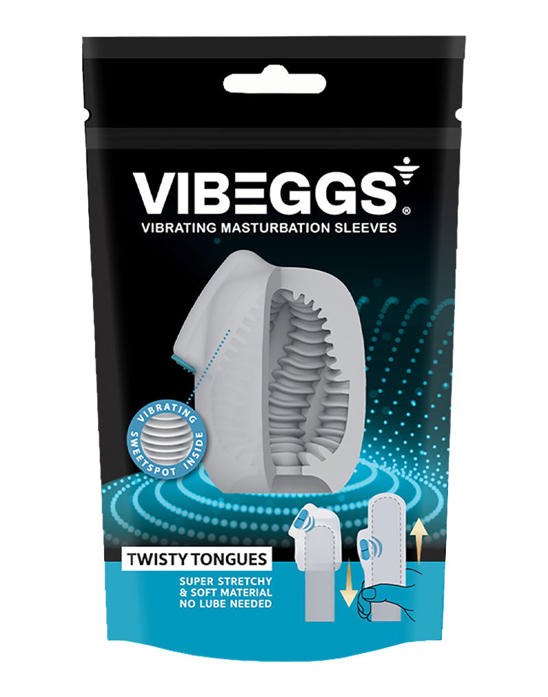 VIBEGGS - Twisty Tongues - Vibreeriv Masturbeerimishüls - Valge