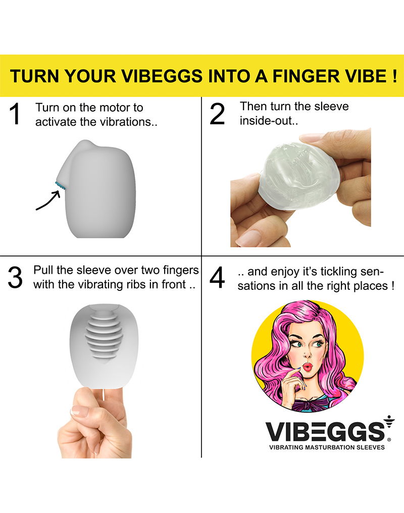 VIBEGGS - Twisty Tongues - Vibreeriv Masturbeerimishüls - Valge