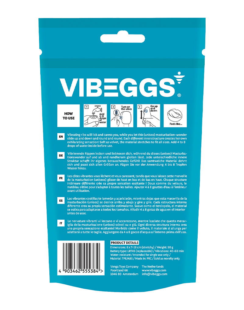 VIBEGGS - Twisty Tongues - Vibreeriv Masturbeerimishüls - Valge