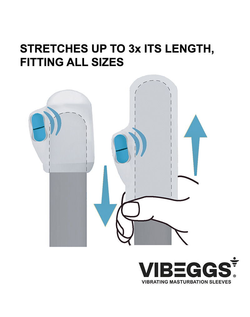 VIBEGGS - Candy Curves - Vibreeriv Masturbatsioonimuna - Valge