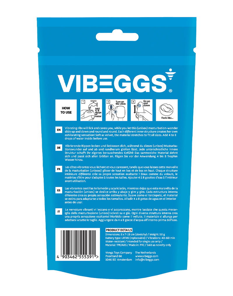 VIBEGGS - Candy Curves - Vibreeriv Masturbatsioonimuna - Valge
