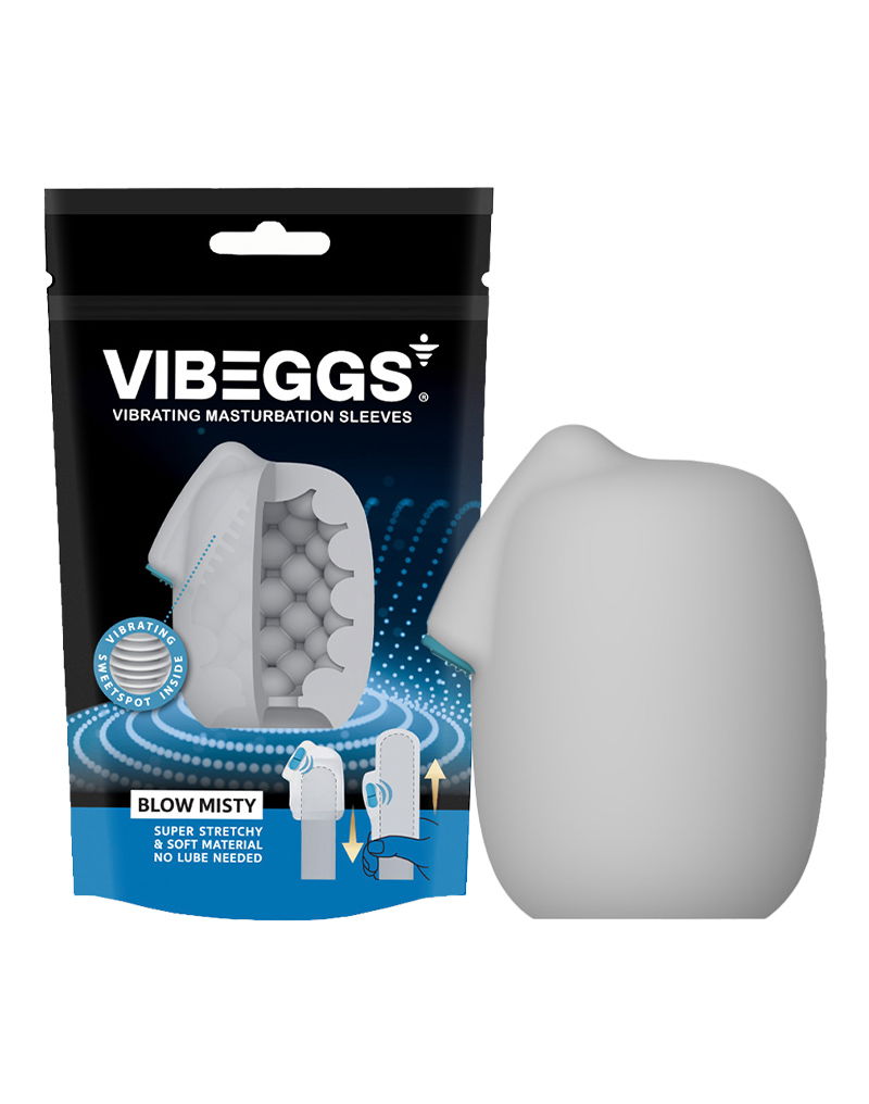 VIBEGGS - Blow Misty - Vibreeriv Masturbatsiooni Varrukas - Valge