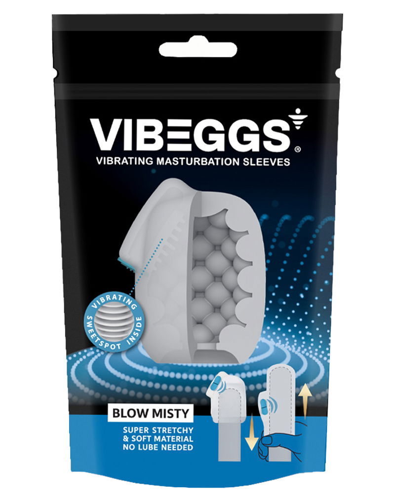 VIBEGGS - Blow Misty - Vibreeriv Masturbatsiooni Varrukas - Valge