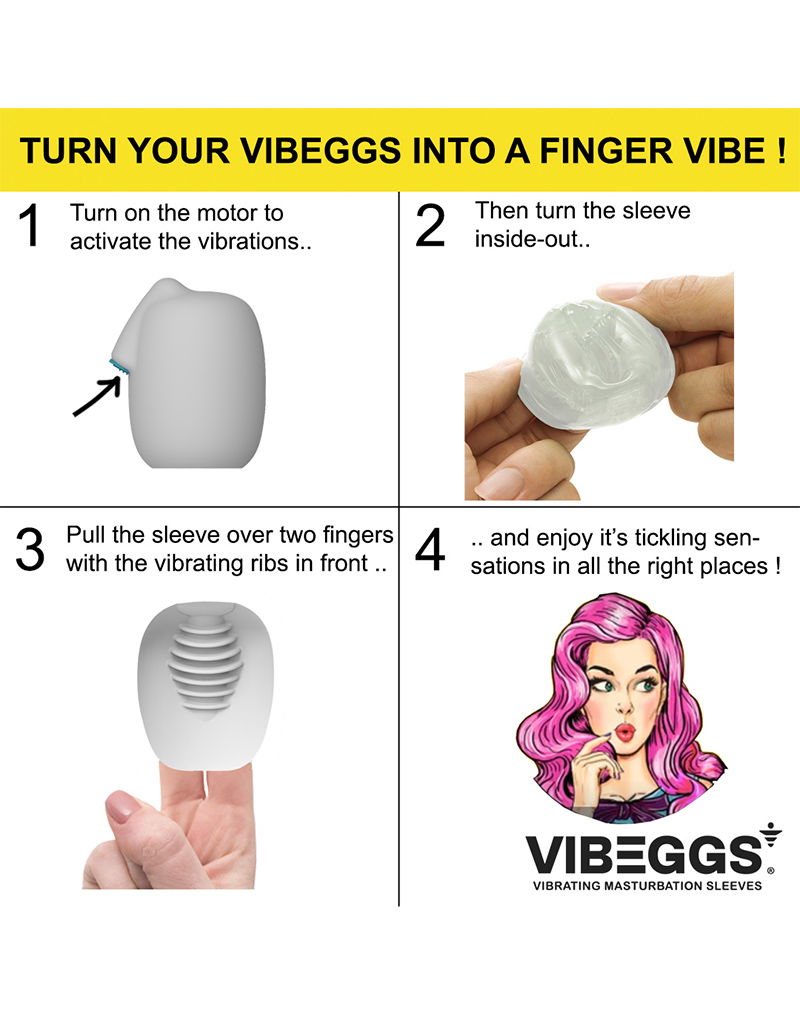 VIBEGGS - Blow Misty - Vibreeriv Masturbatsiooni Varrukas - Valge