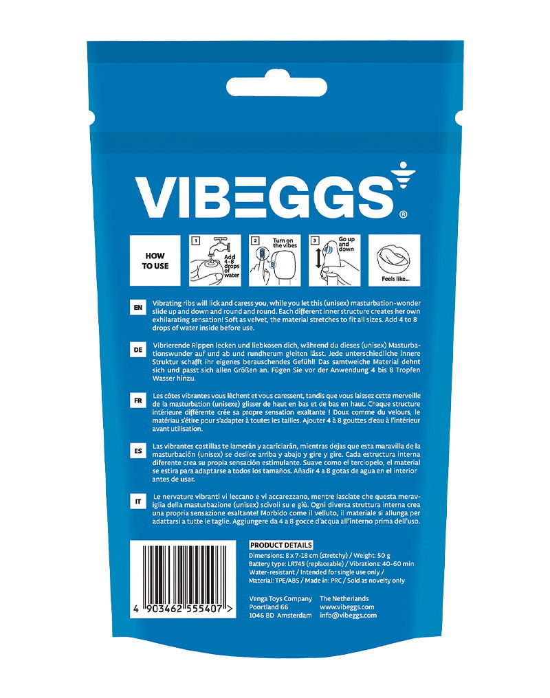 VIBEGGS - Blow Misty - Vibreeriv Masturbatsiooni Varrukas - Valge