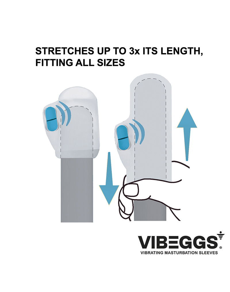 VIBEGGS - Ribs Delight - Vibreeriv Masturbatsiooni Varrukas - Valge