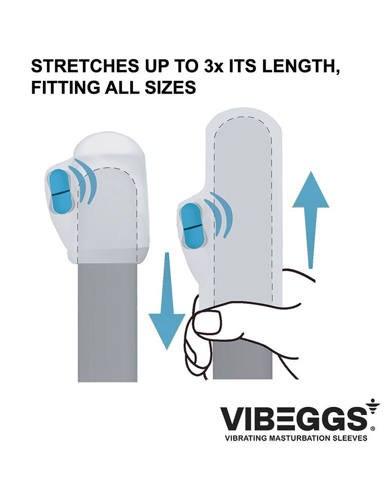 VIBEGGS - Naughty Nubs - Vibreeriv Masturbatsiooni Varrukas - Valge