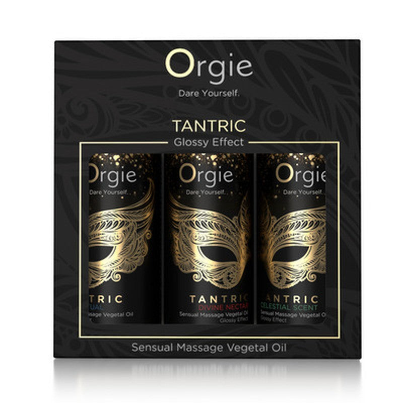 ORGIE | Tantriliste sensuaalsete massaažiõlide komplekt – Glossy efekt – Miniformaat 3 x 30 ml