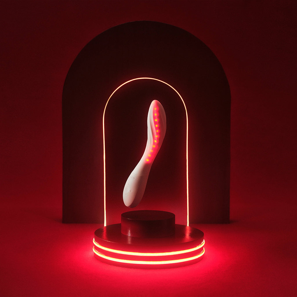 LELO | Mona Spectra – Punase valguse wellness vibraator – G-punkti vibraator SmoothRise™ tehnoloogiaga – Valge
