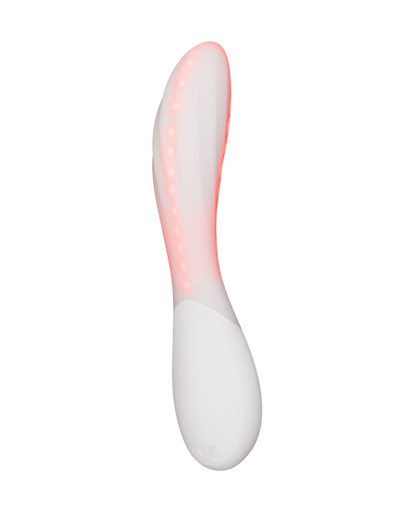 LELO | Mona Spectra – Punase valguse wellness vibraator – G-punkti vibraator SmoothRise™ tehnoloogiaga – Valge
