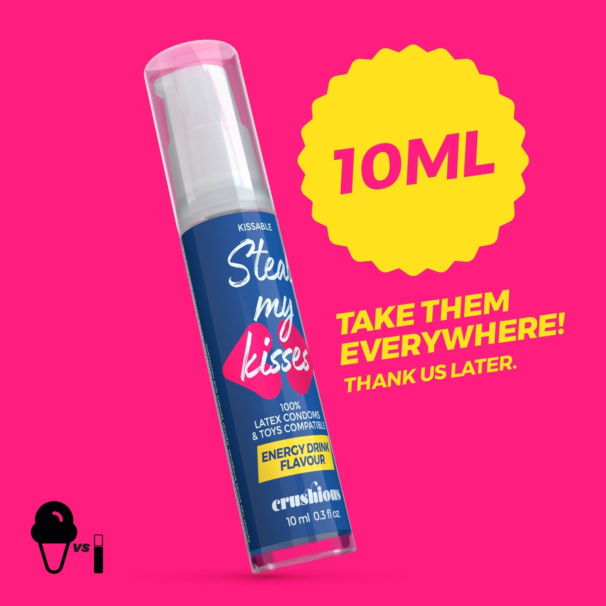 CRUSHIOUS | Steal My Kisses – Kissable Water-Based Lubricant 10 ml