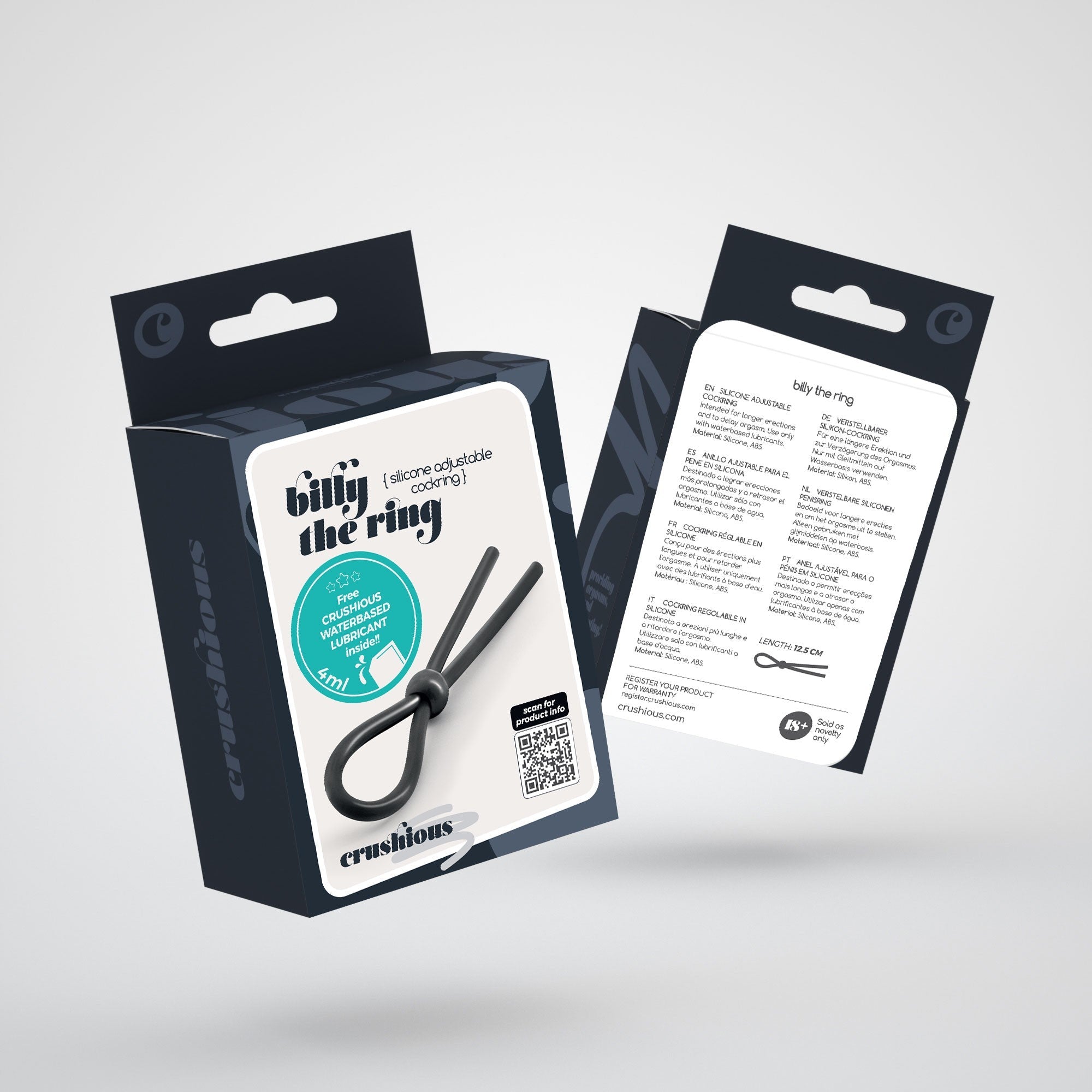 CRUSHIOUS | Billy The Ring – Adjustable Silicone Cock Ring & Lubricant