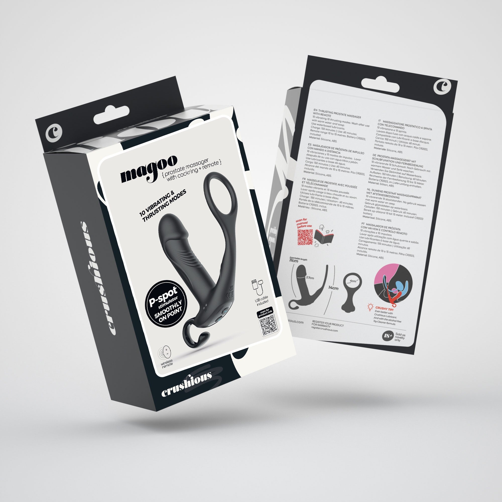 CRUSHIOUS | Magoo – Vibrating Prostate Massager with Cock Ring & Remote