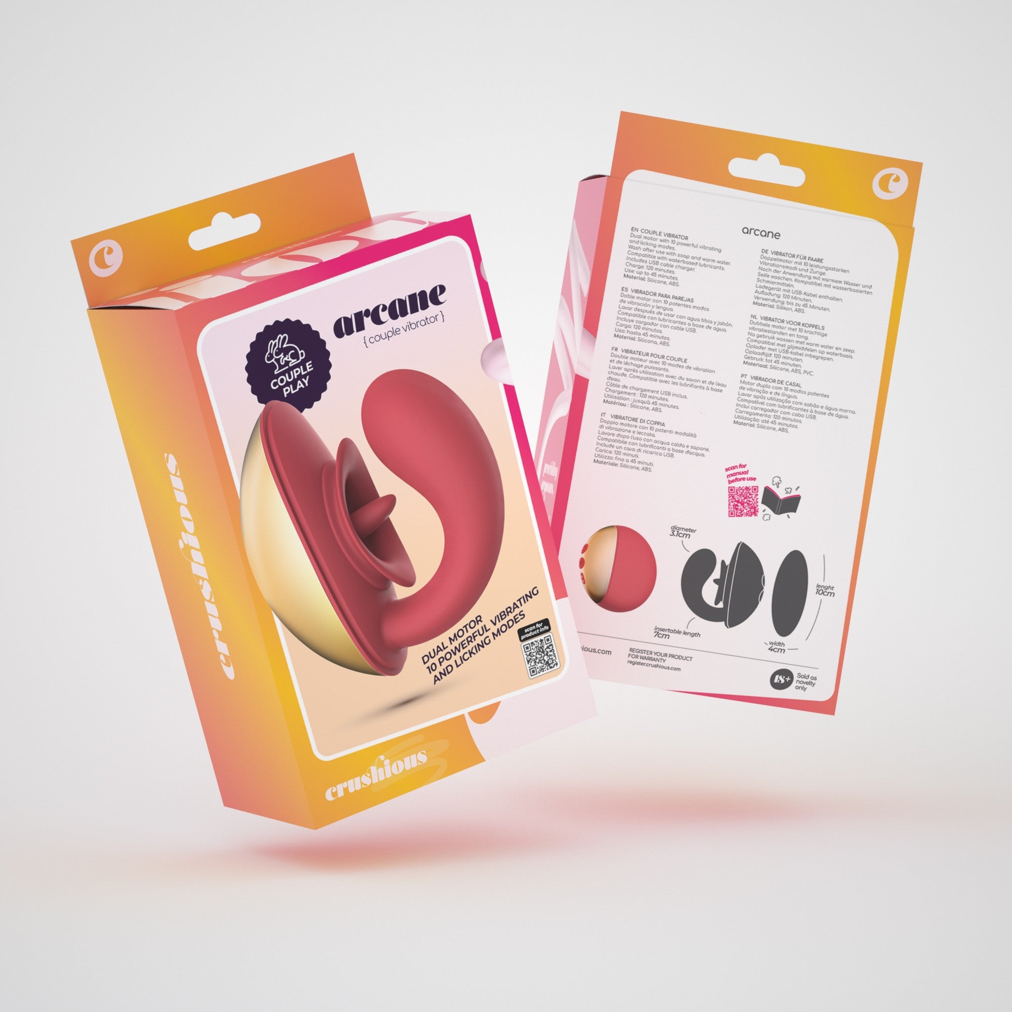 CRUSHIOUS | Arcane – Vibrator & Tongue Clitoral Stimulator 10 cm