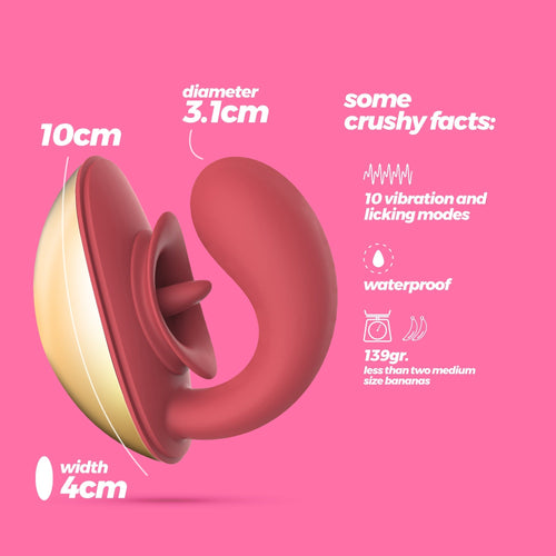 CRUSHIOUS | Arcane – Vibrator & Tongue Clitoral Stimulator 10 cm