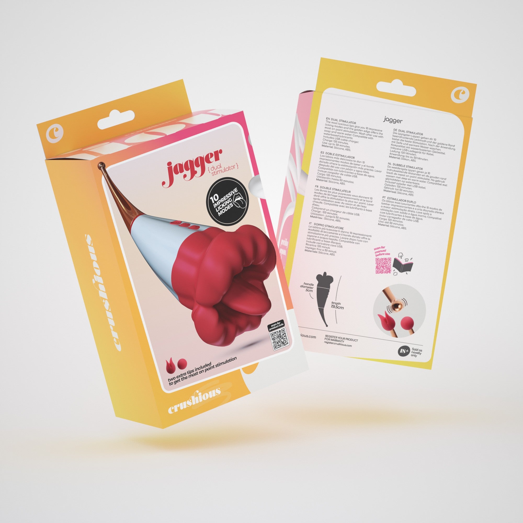 CRUSHIOUS | Jagger – Ultra-Soft Clitoral Stimulator 19.5 cm
