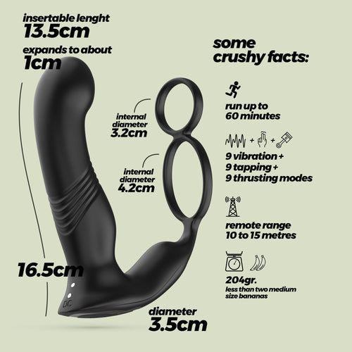 CRUSHIOUS | Erixos – Vibrating Thrusting Prostate Massager with Remote