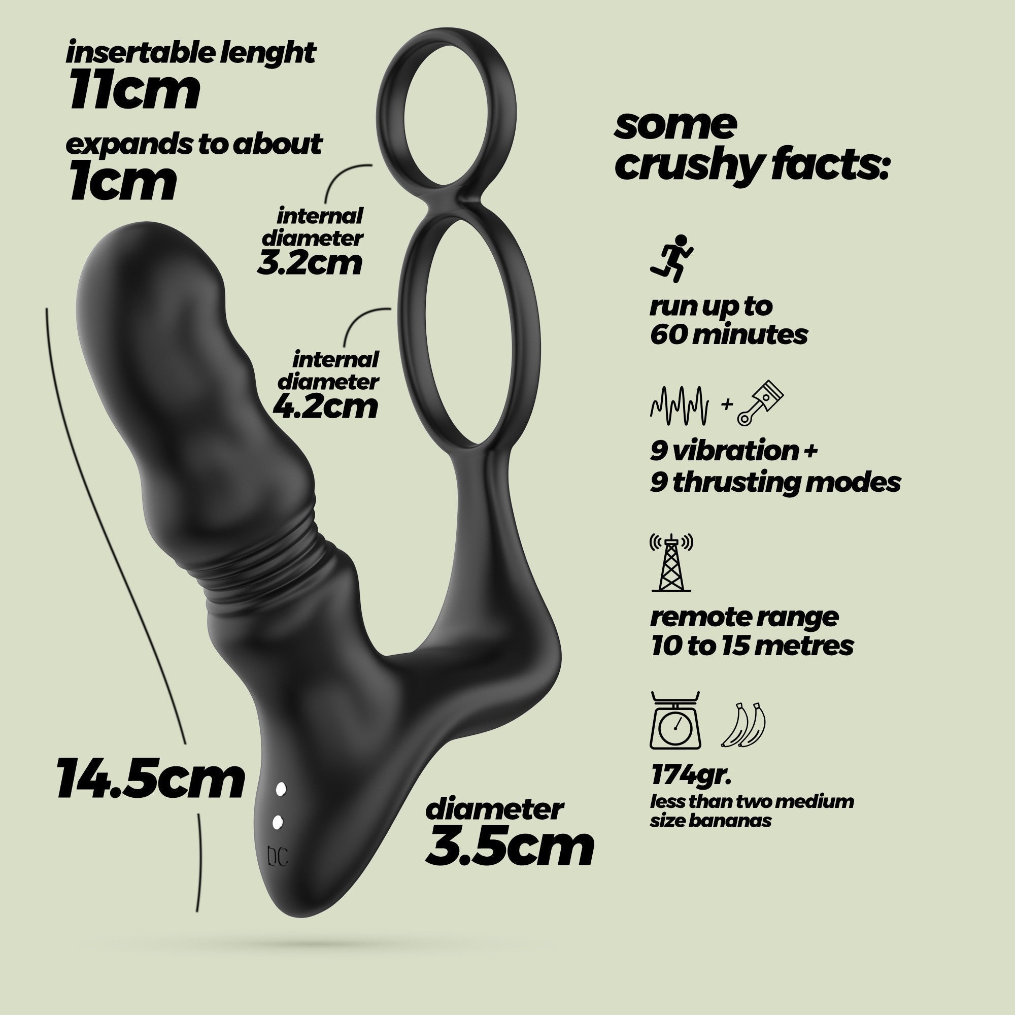CRUSHIOUS | Crixus – Vibrating Thrusting Prostate Massager with Remote
