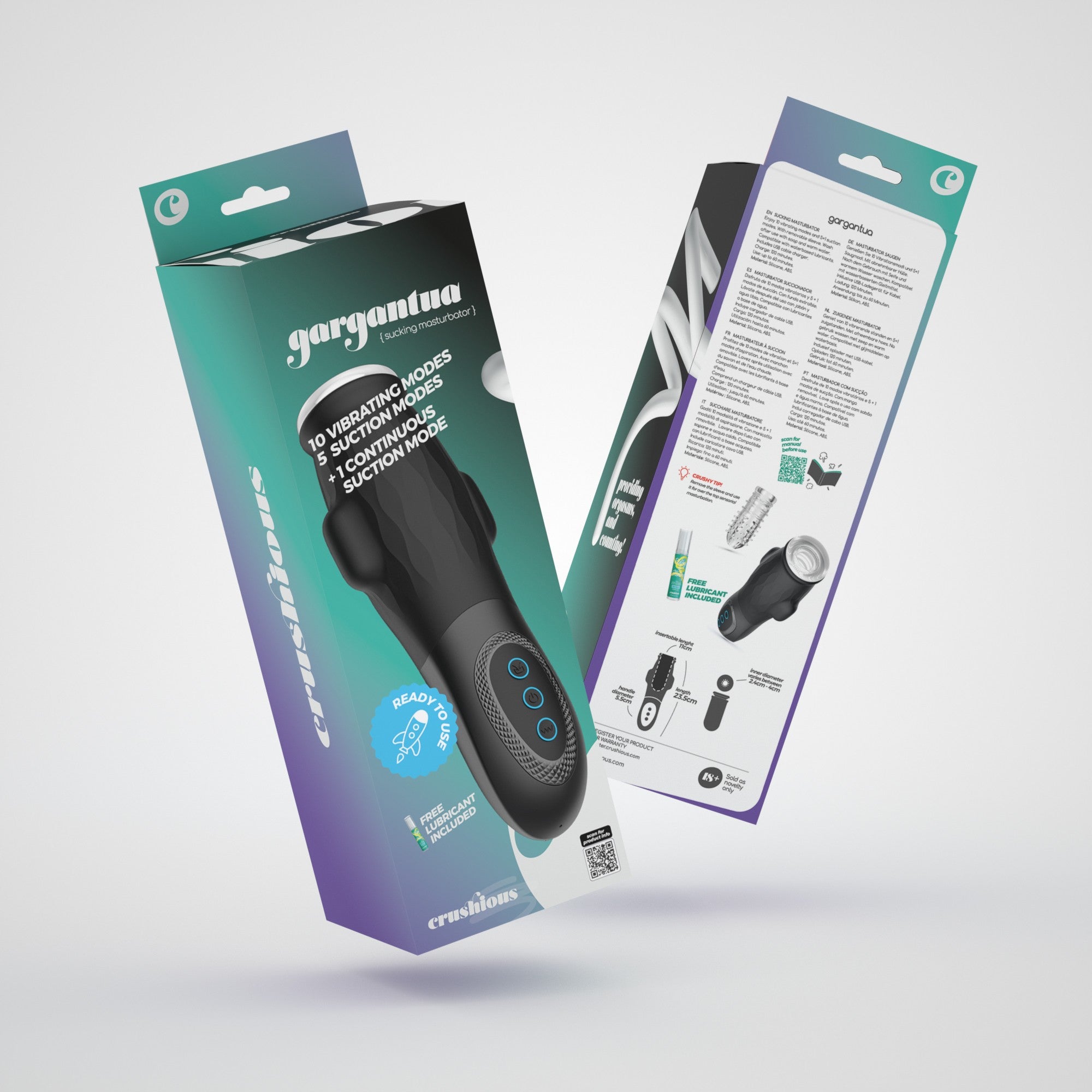 CRUSHIOUS | Gargantua – Masturbator with Removable Sleeve & Suction