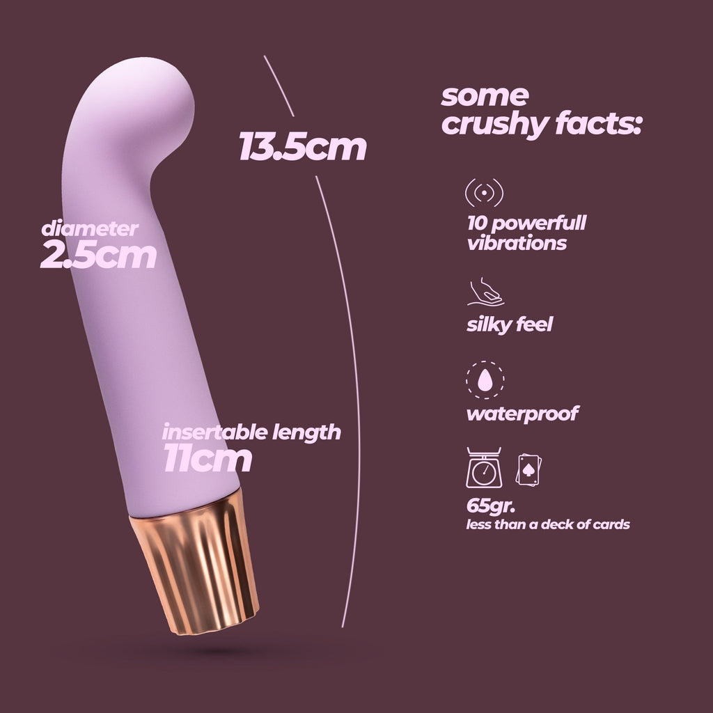 CRUSHIOUS | Mellow Gee – Rechargeable Mini Vibrator – Pink & Purple