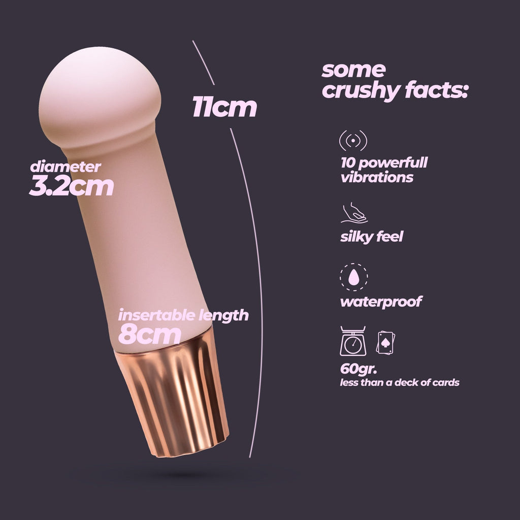 CRUSHIOUS | Mellow Puff – Rechargeable Mini Vibrator – Pink & Purple