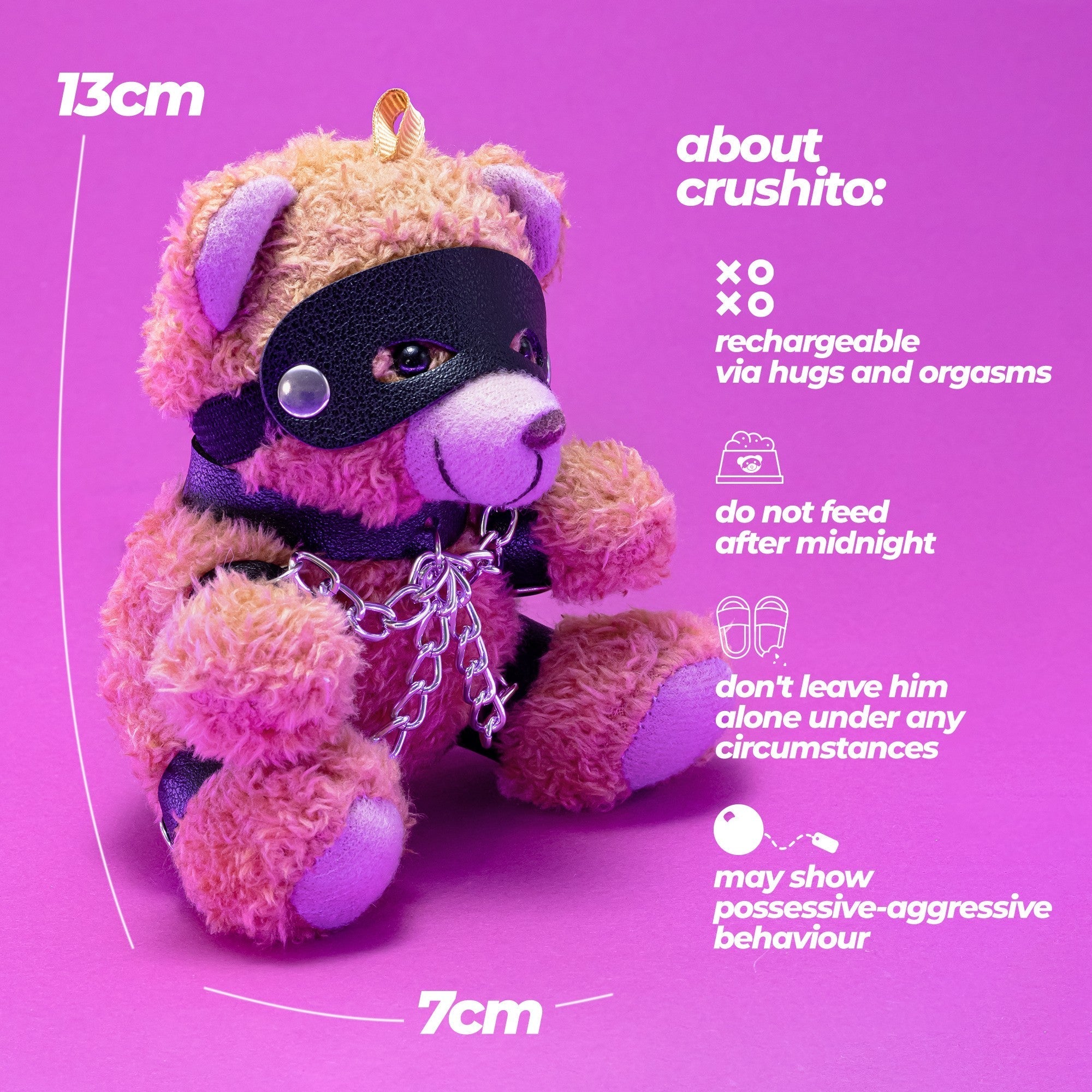 CRUSHIOUS | Crushito – Naughty BDSM Teddy Bear Keychain