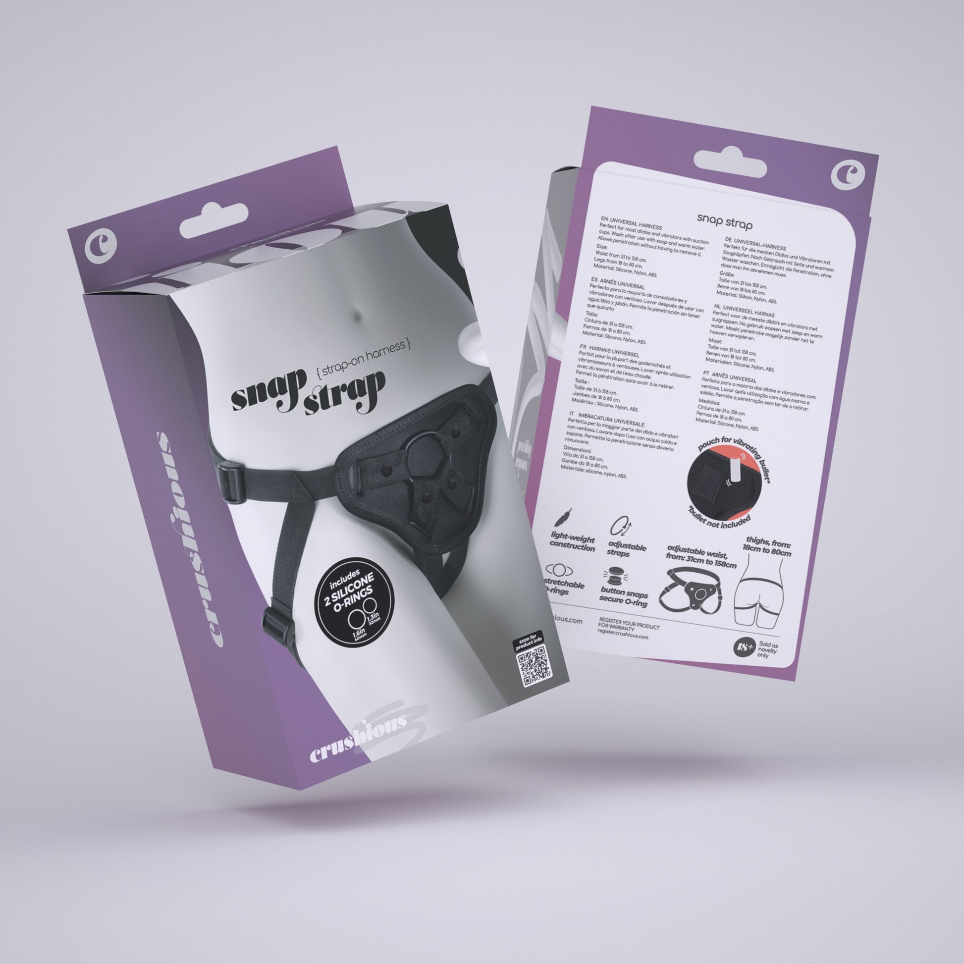 CRUSHIOUS Snap Strap universaalit valjaat – säädettävät strap-on valjaat