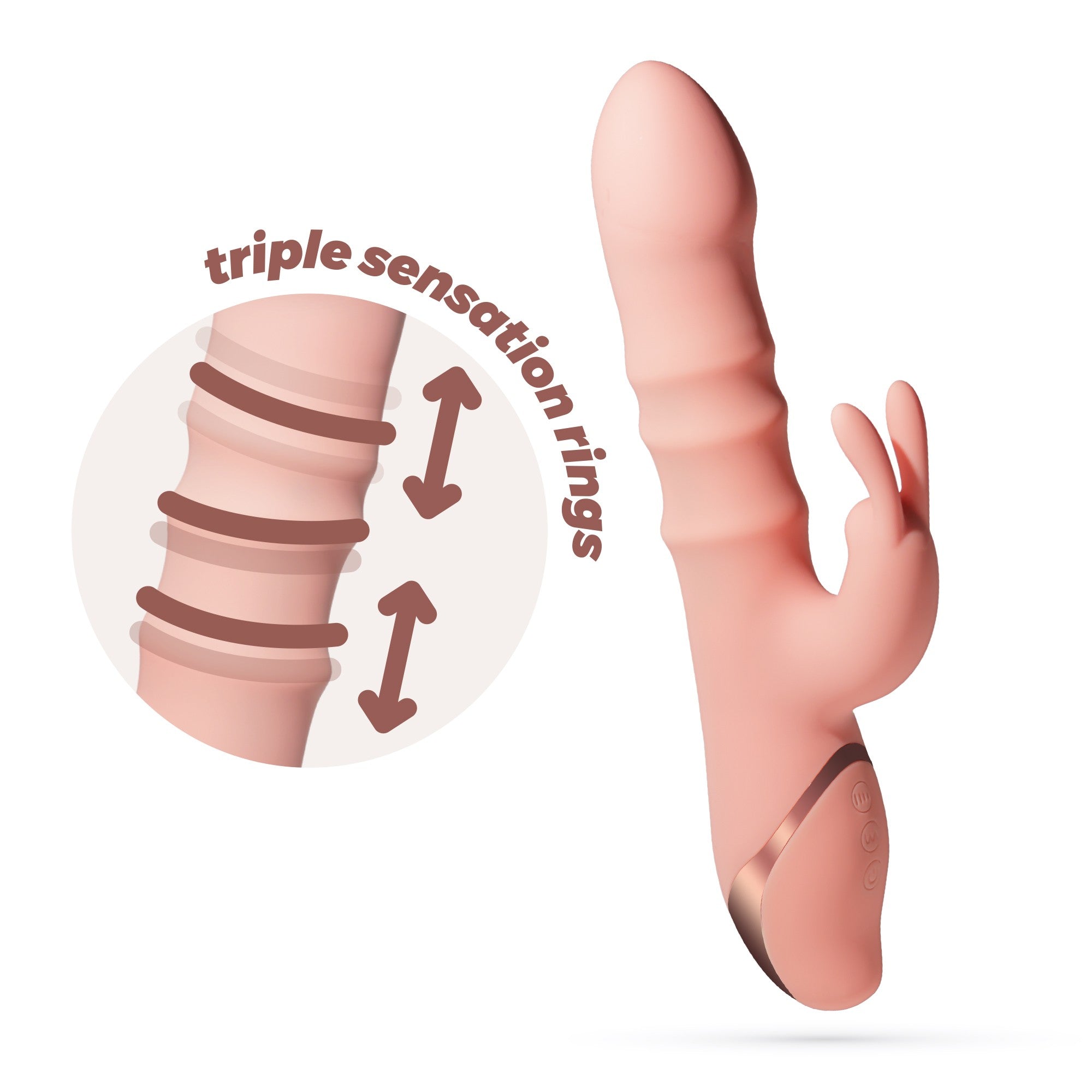CRUSHIOUS | Ringlord Rabbit Vibrator – 3 Moving Rings & 10 Vibration Modes