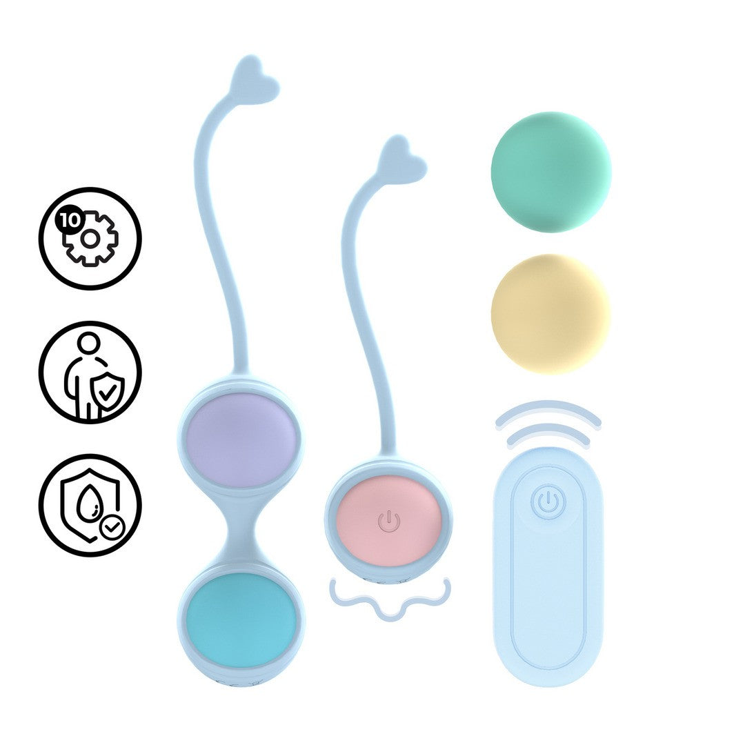 LOVELINE | Vibrating & 5-Weight Interchangeable Kegel Kit – Purple