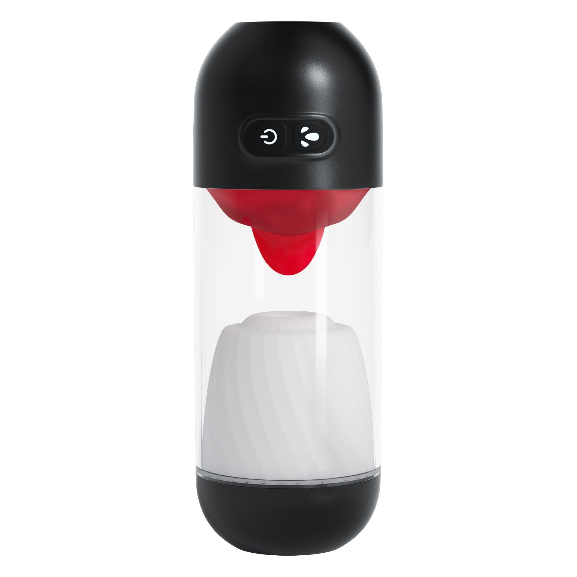 CRUSHIOUS | Slurpy – разборный мастурбатор 2-в-1 со стимулятором в форме языка, вращением и вибрацией – 22 см