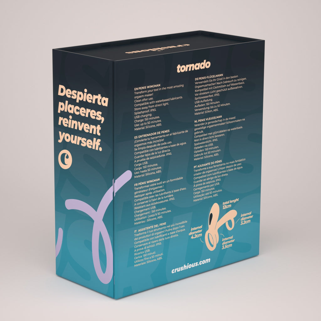 CRUSHIOUS Tornado Вращающаяся насадка на пенис с вибрацией