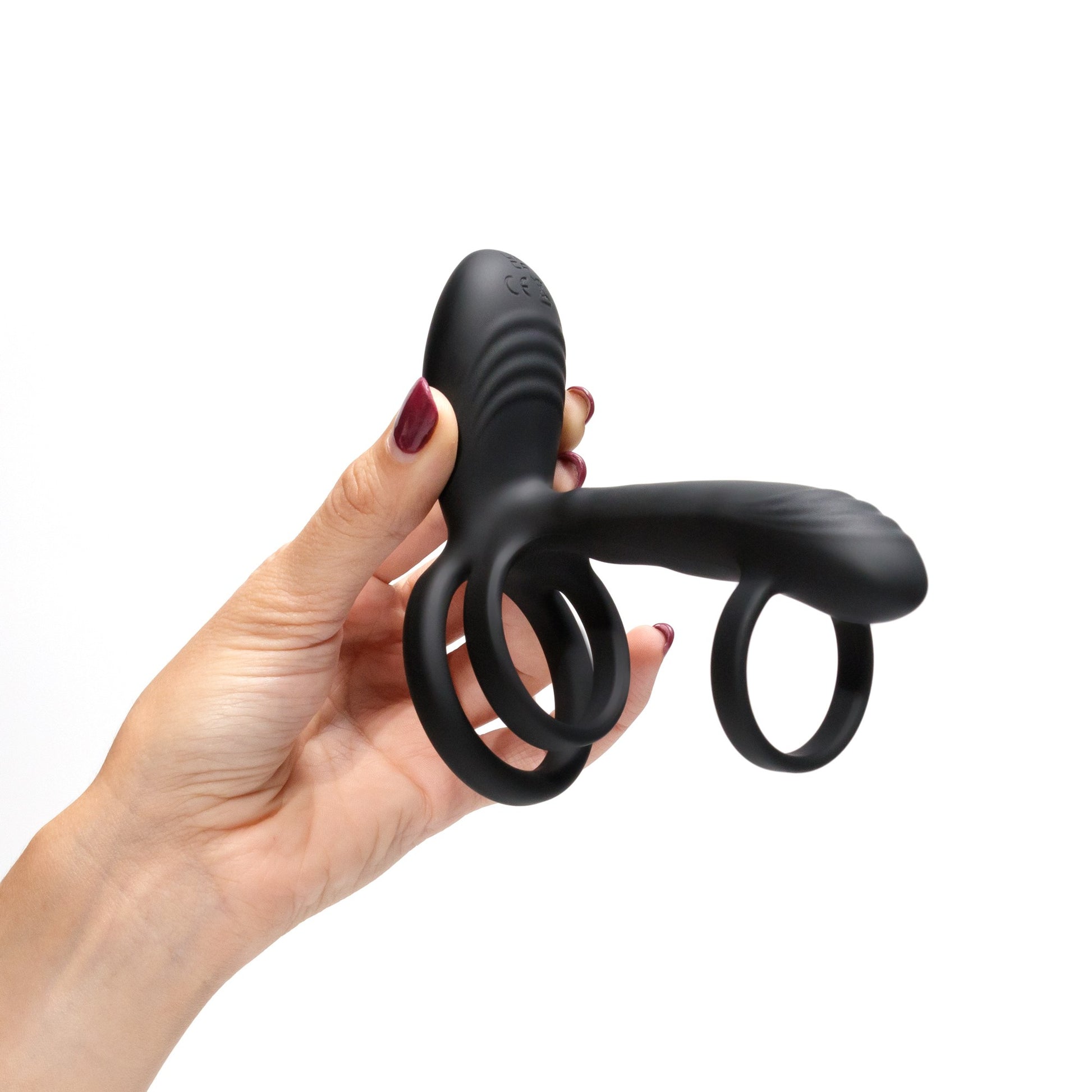 CRUSHIOUS Tornado pyörivä penisrengas ja -holkki värinällä