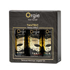 ORGIE | Tantrisko sensuālo masāžas eļļu komplekts – Glossy efekts – Mini izmērs 3 x 30 ml