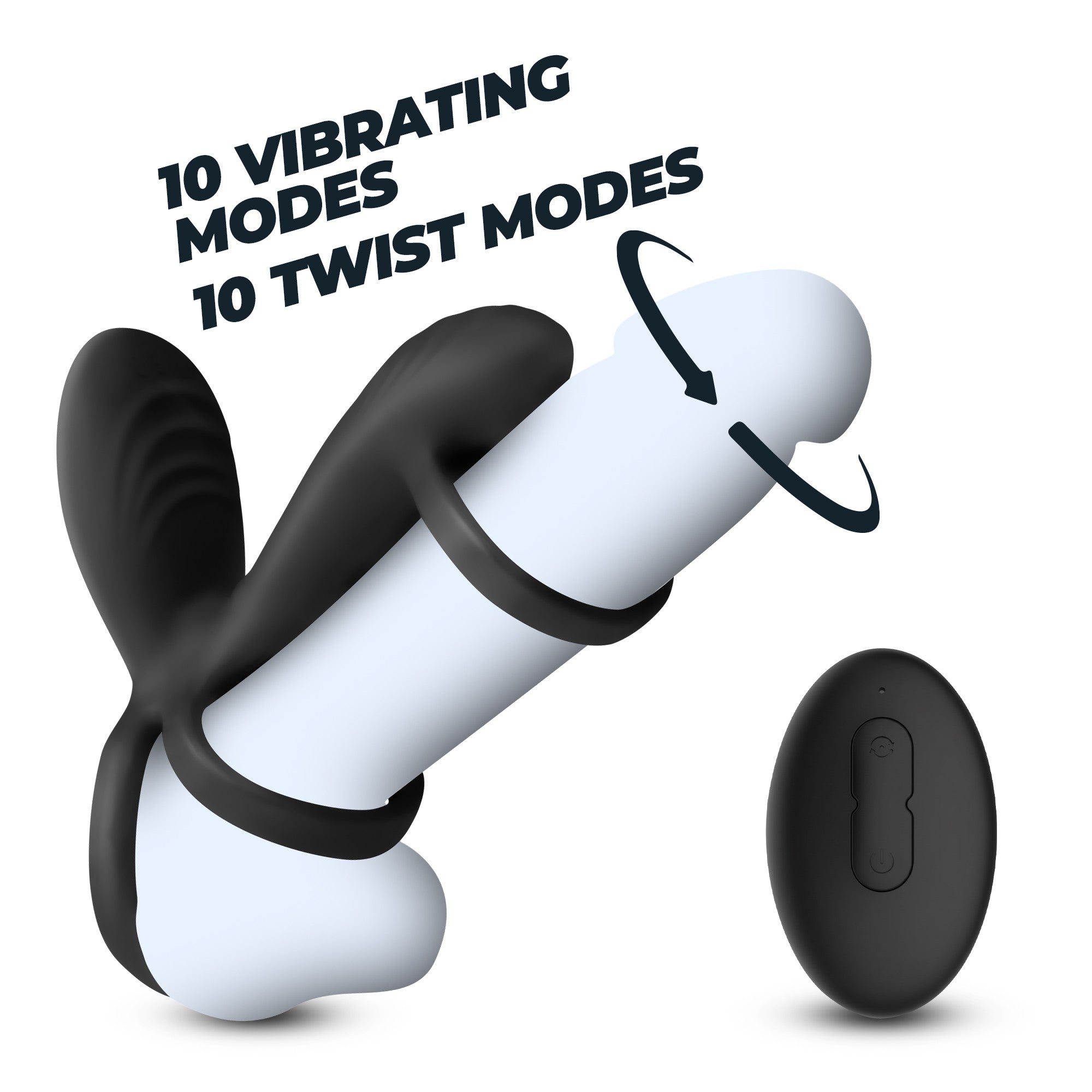 CRUSHIOUS | Tornado – Vibrating Rotating Penis Ring with Remote Control