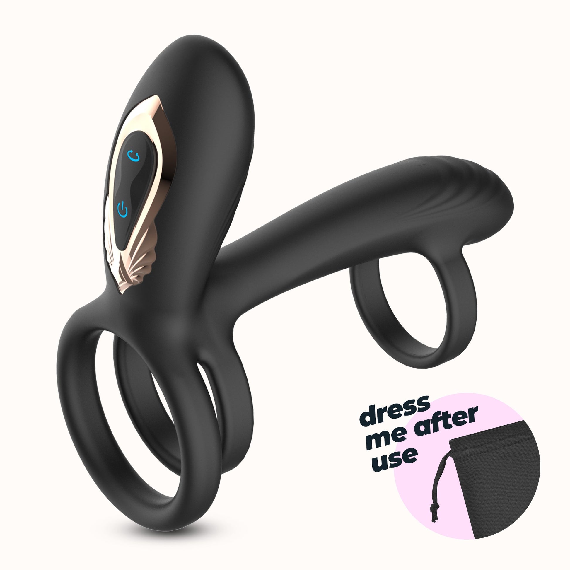 CRUSHIOUS Tornado pyörivä penisrengas ja -holkki värinällä