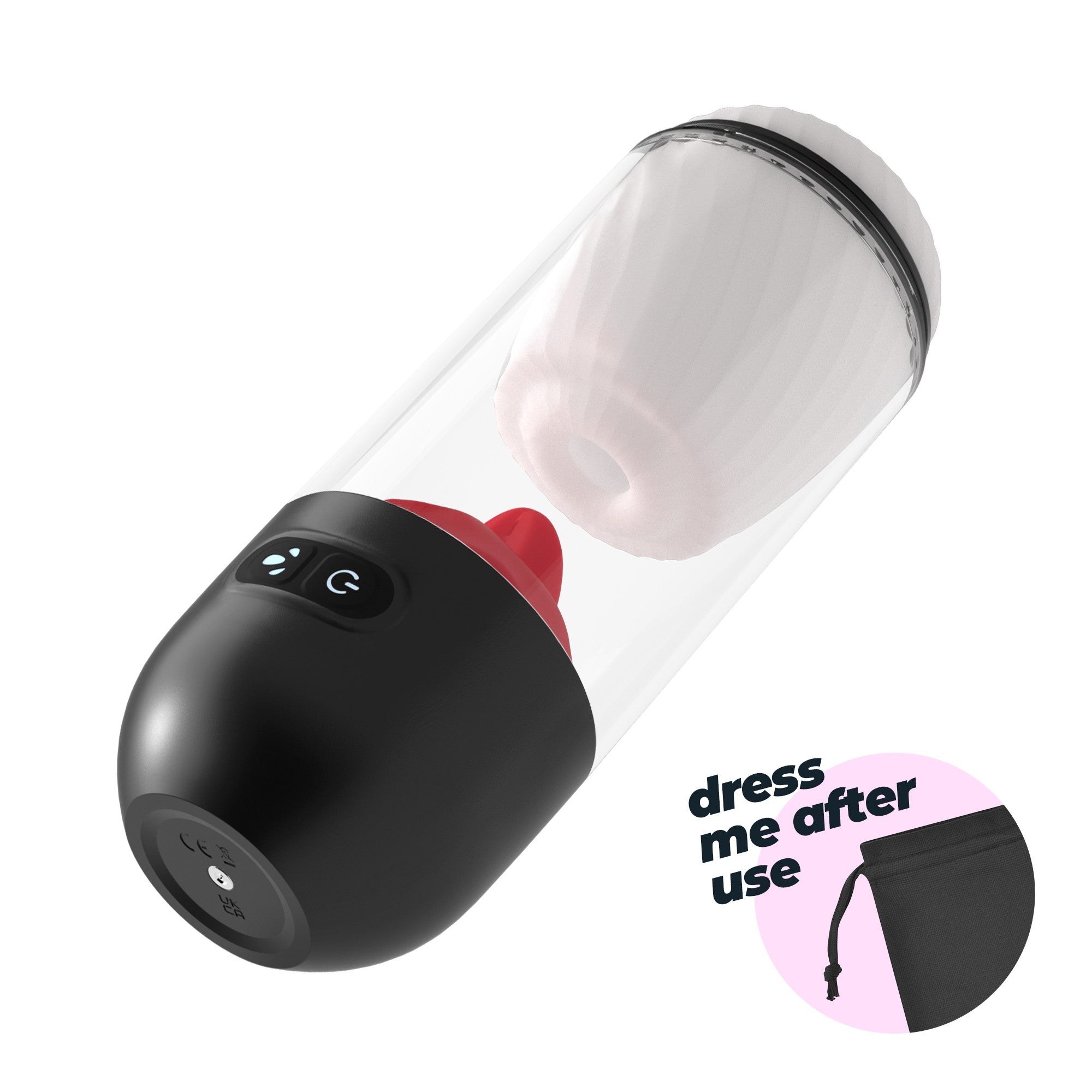 CRUSHIOUS | Slurpy – 2-in-1 Detachable Masturbator with Tongue Stimulator 22 cm