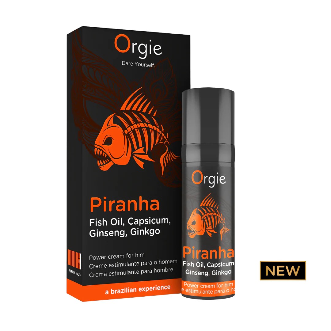ORGIE | Julge Hammustus – Piranha Power Stimuleeriv Kreem Meestele (15 ml)