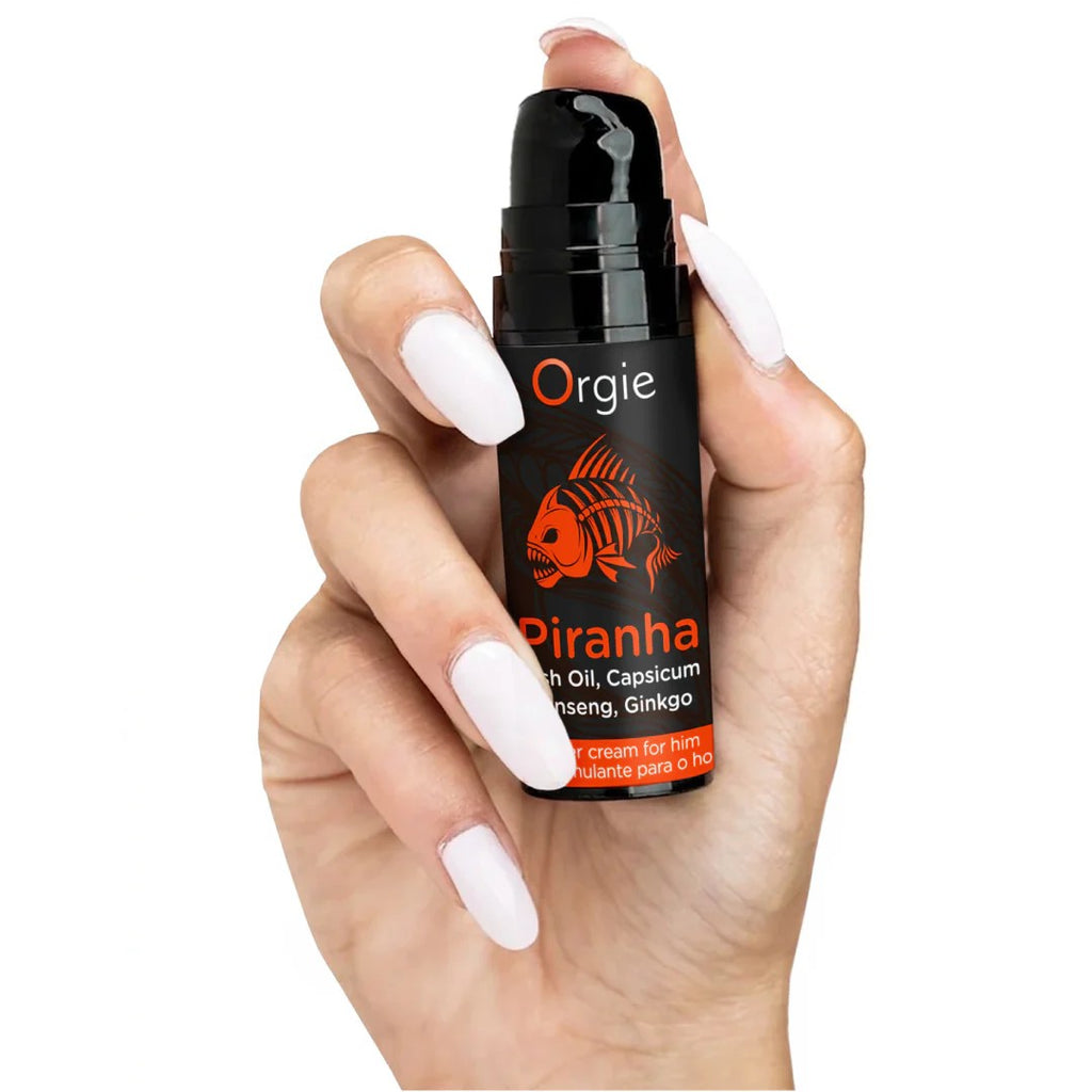 ORGIE | Julge Hammustus – Piranha Power Stimuleeriv Kreem Meestele (15 ml)