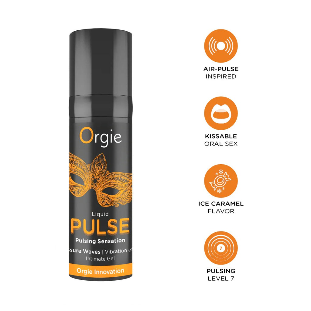 ORGIE | Nautinnon Pulssi – Liquid Pulse Unisex Stimuloiva Geeli (Jäinen Karamelli, 15 ml)