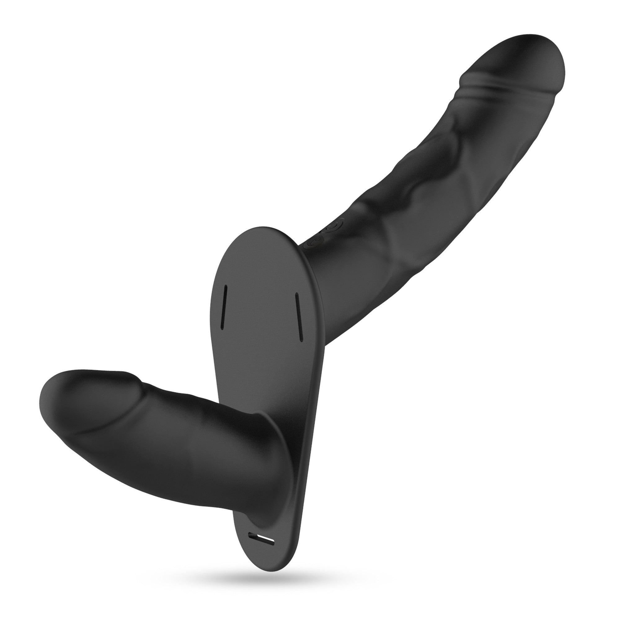 CRUSHIOUS | Labionda – Kaksois strap-on langattomalla kaukosäätimellä – Musta