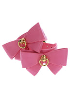 TABOOM | Malibu Wrist Cuffs – Playful Pink Vegan Leather Bondage Cuffs